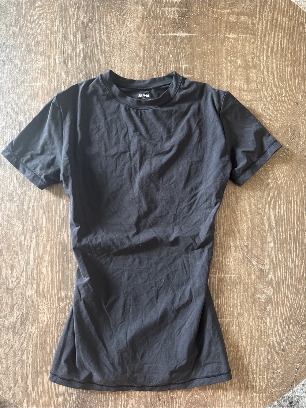 SKIMS Short Sleeve Crewneck Tee, Size XXS